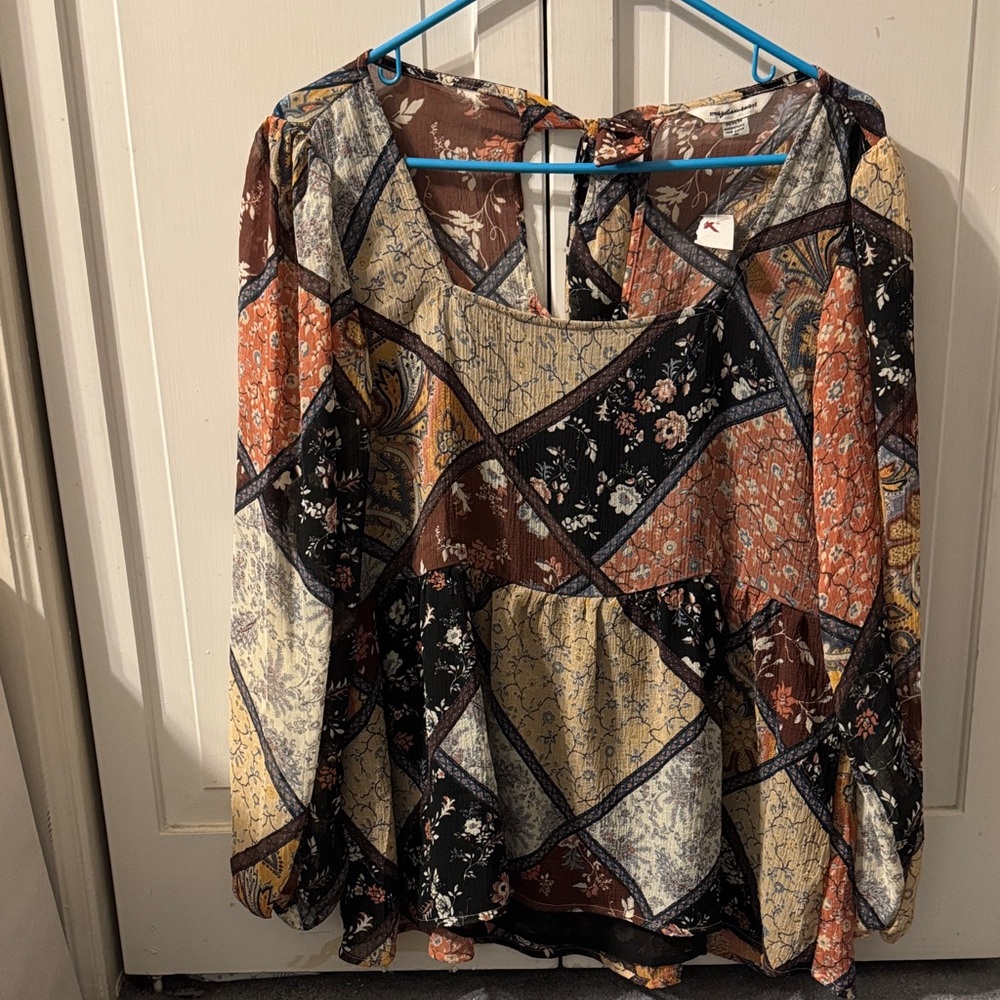 NWT American Eagle Patchwork Top NWT - image 1
